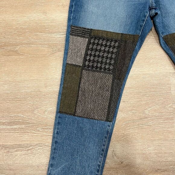 Banana Republic Beau Jeans Women's 30/10 P Denim Knee Patches Straight‎ Stretch - Picture 3 of 8